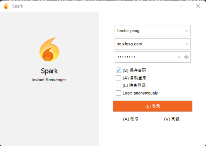 Spark 3.0.2 - 登录窗口